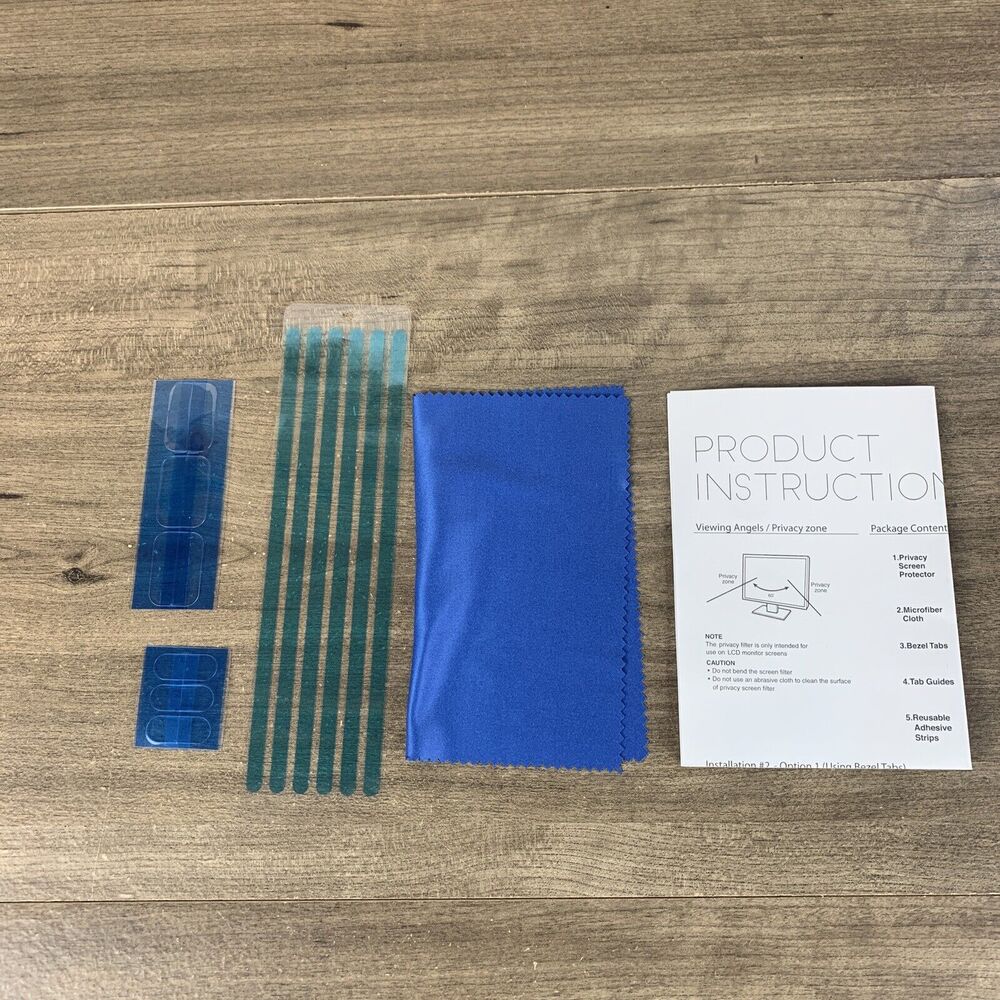 Set of 6 - Pull tabs stretch release adhesive strips for LCD screen with tabs